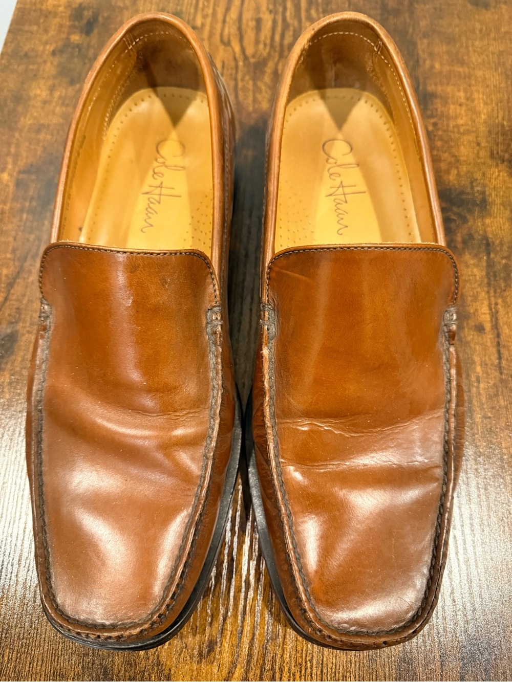 Cole Haan Brown Leather Slip-On Loafers